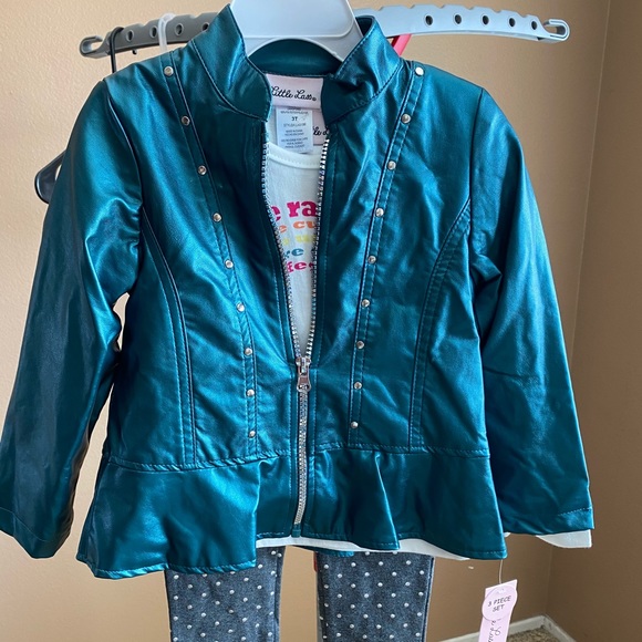Girls 3pc jacket, top & leggings